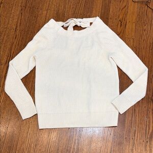 Banana Republic Cream Wool Blend Sweater – Tie Back Detail – Women’s S